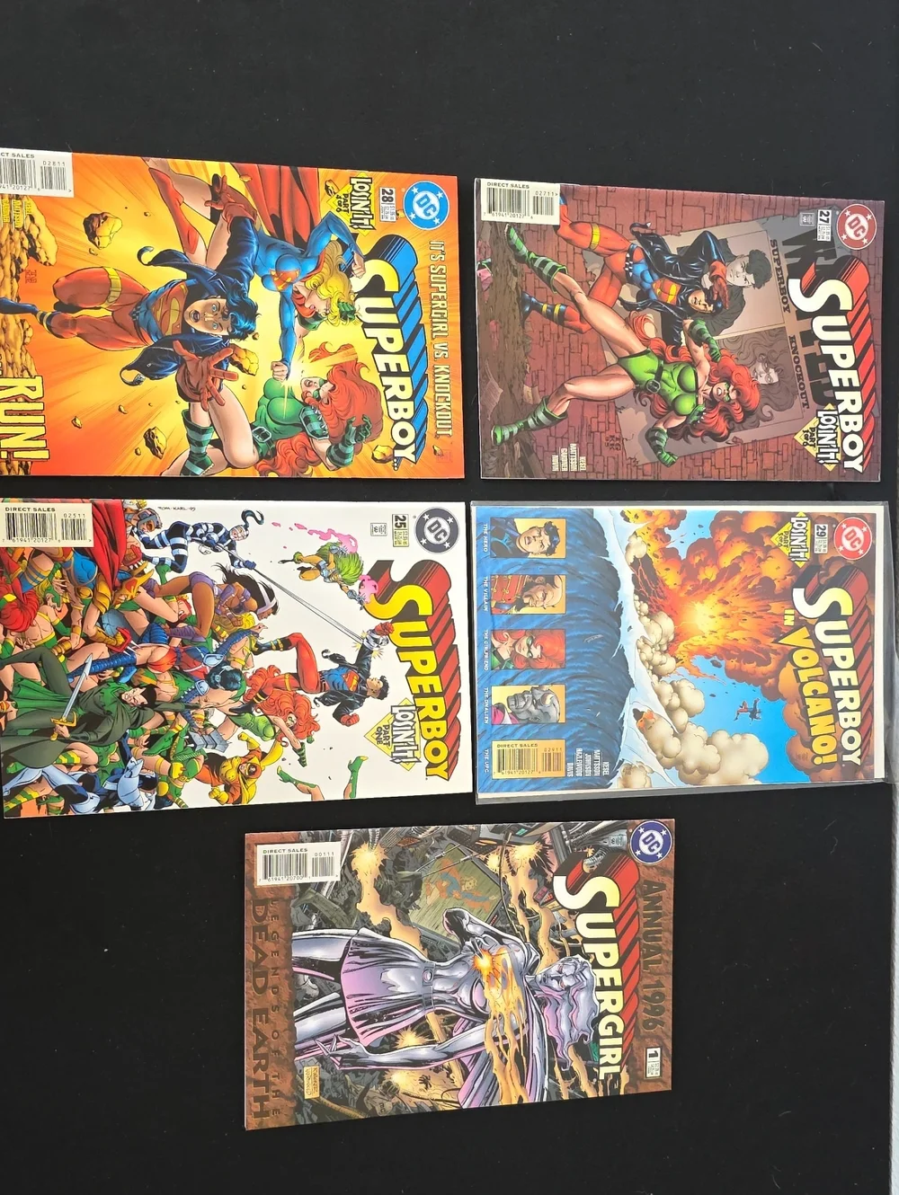 Superboy And Supergirl Dc Comic Set Of 5